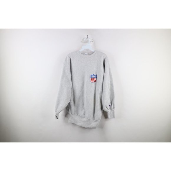 Vtg 90s Champion Reverse Weave Mens XL NFL Football Crewneck Sweatshirt Gray USA